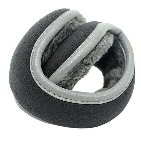 

Folded Ear Warmers Men Premium Fleece Winter Ear Muffs Earmuffs for Biking Outdoor Activities Cold Weather Skating Traveling Gray