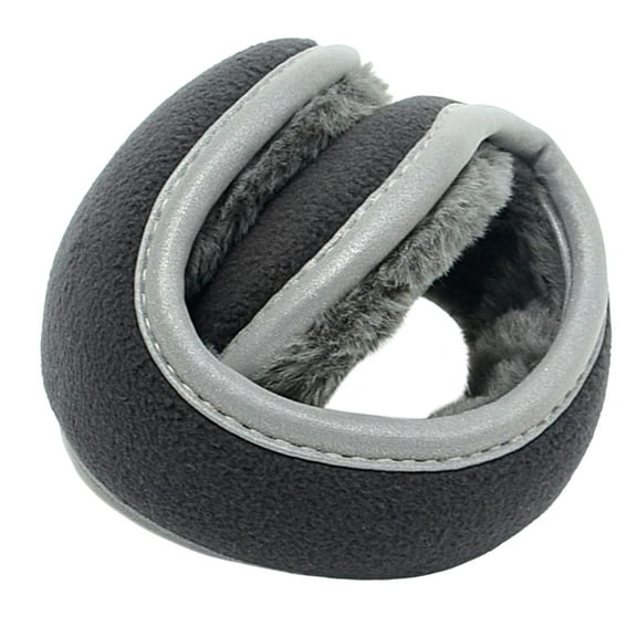 Folded Ear Warmers, Men Premium Fleece Winter Ear Muffs Earmuffs for Biking Outdoor Activities Cold Weather Skating Traveling Gray
