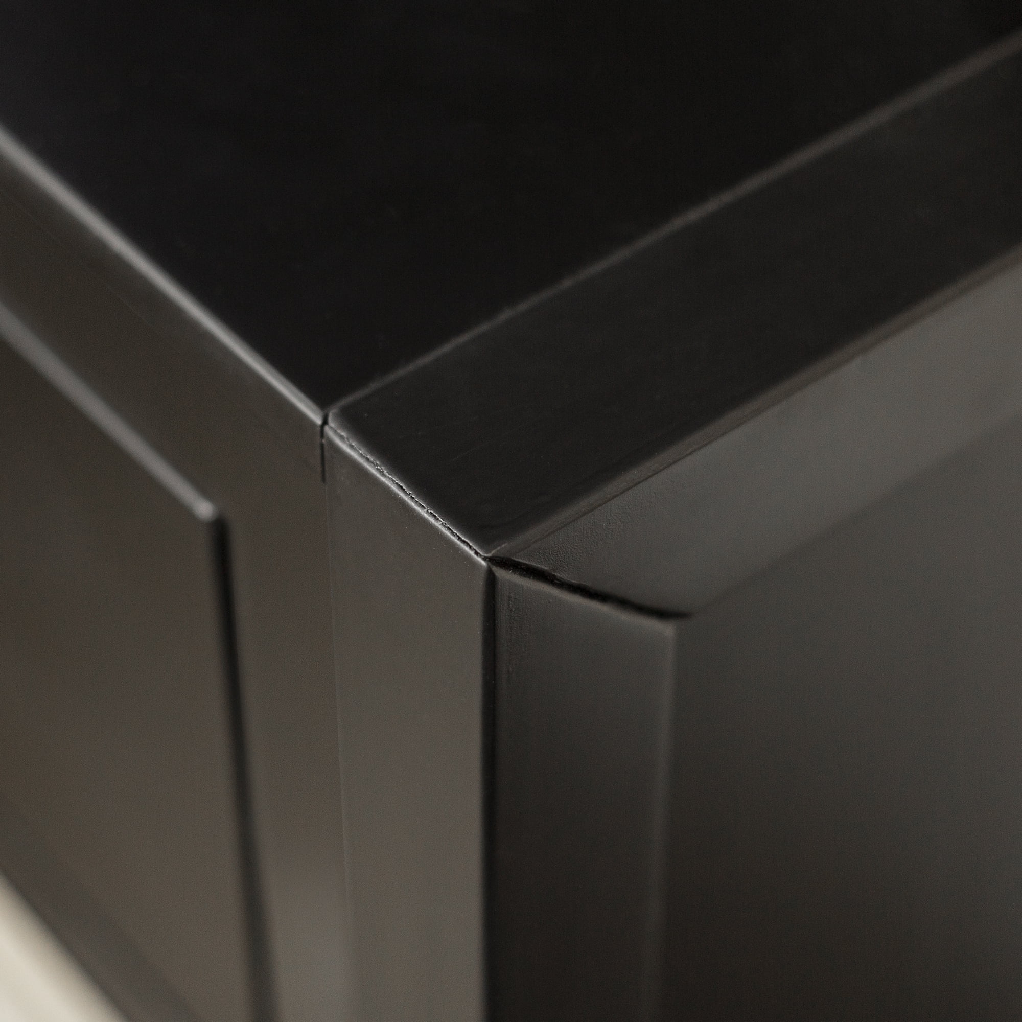 (Set of 2) Annabelle One Drawer Storage Nightstand by Walker Edison, Black
