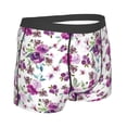 thumbnail image 4 of Uemuo Violets Flowers Pattern Men's Boxer Briefs,Trunk Anti-Chafing,Comfortable, Durable, and Stylish Underwear-Large, 4 of 9