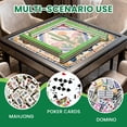 thumbnail image 3 of Mahjong Mat 31.5" x 31.5" Butterflies Sunset Vibrant Illustrative Style Non-Slip Noise Reduction American Mahjong Tiles Table Cover for Dominoes Poker Card Board Games Gift, 3 of 8