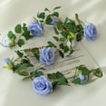 thumbnail image 5 of yulier 6.56 FT Artificial Rose Garland, Spring Garland Faux Roses Vines Floral Garland Wedding Backdrop Arch Wall Indoor Outdoor Decoration Holiday Party Table Runner Home Mantel Decor, 5 of 6