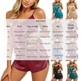 thumbnail image 4 of Bovxnpu Womens Pajama SetCami and Shorts Set Loungewear Sleepwear, 4 of 10