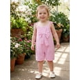 thumbnail image 5 of Miaouyo Toddler Baby Girls Striped Jumpsuits Summer Fashionable Cute Crew Neck Sleeveless Pants Overalls, 5 of 9