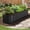 Black-8x2x1.5FT, variant on Dextrus 8x2x2FT 24" 9-in-1 Galvanized Metal Raised Garden Bed with Free Gloves, Supports & Rubber Parts for Plants Veggies, Cream White
