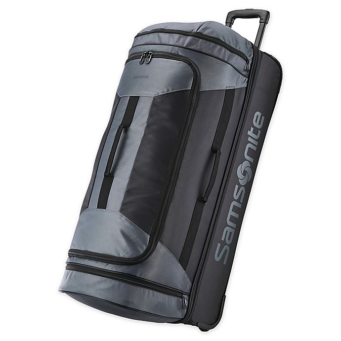 Samsonite Andante II Rolling 32Inch Checked Duffle in Grey/Black