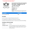 thumbnail image 2 of Front Control Arm Ball Joint Tie Rod End Kit 12 Piece - Compatible with 1995 - 1999 GMC Yukon RWD 1996 1997 1998, 2 of 2