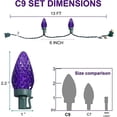 thumbnail image 5 of Twinkle Star Christmas Lights, 25 LED 12 ft Christmas Lights for Christmas Decoration, Connectable Indoor Outdoor Strawberry String Lights for Patio & Holiday Parties, Purple, 5 of 5