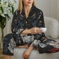 thumbnail image 6 of Sikiie Midnight Butterfly Floral Dream Pajamas for Women Set, Womens Pajama Sets, Lounge Sets for Women, 2pjs for Women-Large, 6 of 7