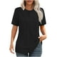 thumbnail image 3 of Blusas para mujer,Camisa informal de manga corta holgada para mujer, cuello redondo, tejido de poliéster, ideal para uso diario en primavera y verano, sopatenor, 3 of 9