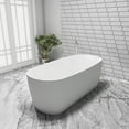 thumbnail image 4 of Vinnova Azagra 67" x 31.5" Oval Acrylic Freestanding Soaking Bathtub in Matte White, 4 of 6
