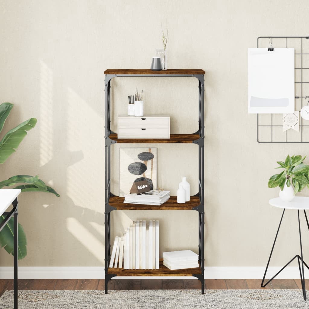 OSP Prado 3-Shelf Bookcase – 48 Inches Tall, 3/4 Inch Thick Shelves, 2 Adjustable, Black Finish