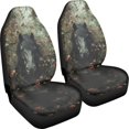 thumbnail image 3 of XYZCANDO Car Seat Covers Black Horse Forest Print 2 Pack Car Front Seat Covers Waterproof Truck SUV Van Comfortable Decorative Vehicle Seat Covers, 3 of 10