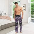 thumbnail image 6 of FORMRS Mens Pajama Pants with Pockets Sleepwear Lounge Bottoms Sizes S-2XL, Purple Roses, 6 of 7