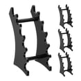 thumbnail image 1 of Soporte para bolígrafos de plástico de 4 piezas, soporte de exhibición de bolígrafos de acrílico de 6 ranuras, organizador horizontal de brochas de maquillaje negro, 1 of 6