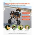 thumbnail image 5 of KFFKFF Dog Wheelchair, Pet Wheelchair with 2 Wheels, Pet Mobility Cart with Shock-Absorbing Wheels, Support for Injured or Disabled Small Dogs up to 22lbs, 5 of 9