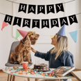 thumbnail image 3 of Banner de cumpleaños Hooqict, negro, feliz cumpleaños, para fiesta, 3 of 8