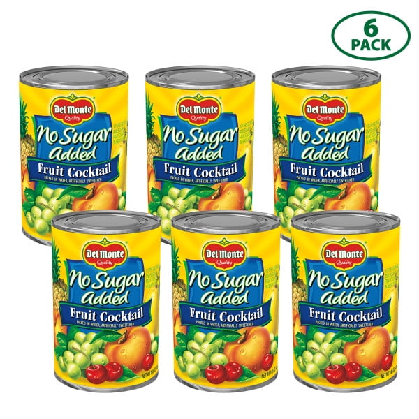 (6 Pack) Del Monte Fruit Cocktail No Sugar Added, 14.5 oz. Can