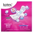 thumbnail image 3 of Toallas femeninas Kotex Maxi Nocturna extra larga con alas flujo maxi abundante 10 piezas, 3 of 4