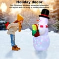 thumbnail image 3 of Inflable muñeco de nieve LED Adorable 5 pulgadas giratorio portátil decoración fiesta Festival Navidad noche ornamento con picos de tierra Kits de decoración para fiestas Enchufe de EE. UU., 3 of 6