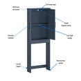 thumbnail image 5 of Mainstays Ardent Over-the-Toilet Bathroom Storage Cabinet, Blue, 5 of 18