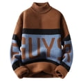 thumbnail image 1 of Gilet Tricoté pour Hommes, Col Roulé Épais, Mode Hiver, 1 of 3