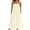 Beige, variant on Horkkom Spaghetti Strap Dresses for Women V Neck Short Sleeve Solid Color Maxi Dresses Pleated Loose Casual Dresses, S-2XL
