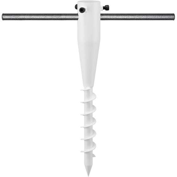 YeYeBest 2.3” White Metal Umbrella Anchor, Heavy Duty Rust Resistant