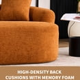 thumbnail image 4 of Orange Double-seat Compression Couch | Ideal for Family Gatherings in Living Room | Breathable and Durable Chenille Fabric | Comfortable Seating for 2 Adults, 4 of 6