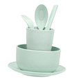 thumbnail image 3 of Luzkey 3x6x Wheat Straw Dinnerware Set Unbreakable Cups Plates for RV Toddlers Kids Green, 3 of 8
