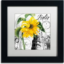 Trademark Fine Art "Italia I" Canvas Art by Color Bakery White Matte, Black Frame