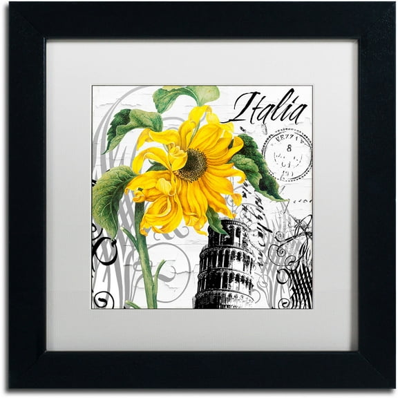 Trademark Fine Art "Italia I" Canvas Art by Color Bakery White Matte, Black Frame
