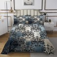 thumbnail image 1 of Erosebridal Bohemian Damask Coverlet Set Twin, Dark Gray Beige Gradient Bedding Set 2pcs, 1 of 5