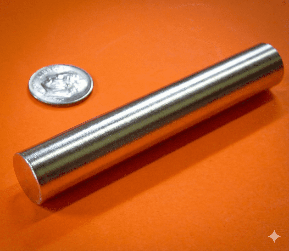 Neodymium Rare Earth Magnets, Strong Grade Cylinder, 1/2" x 3" - Permanent Magnet