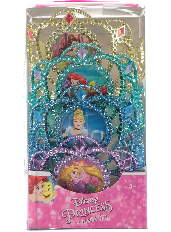 Disney Princess Tiaras, Party Favor 4 Pack, 4 colors
