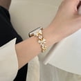 thumbnail image 6 of Butterfly Bracelet Compatible with Apple Watch Bands 41mm/40mm/38mm Slim Bling Jewelry Metal Strap, Shiny Diamond Wristband Replacement for iWatch Series 8/7/SE/6/5/4/3/2/1,Gold, 6 of 6