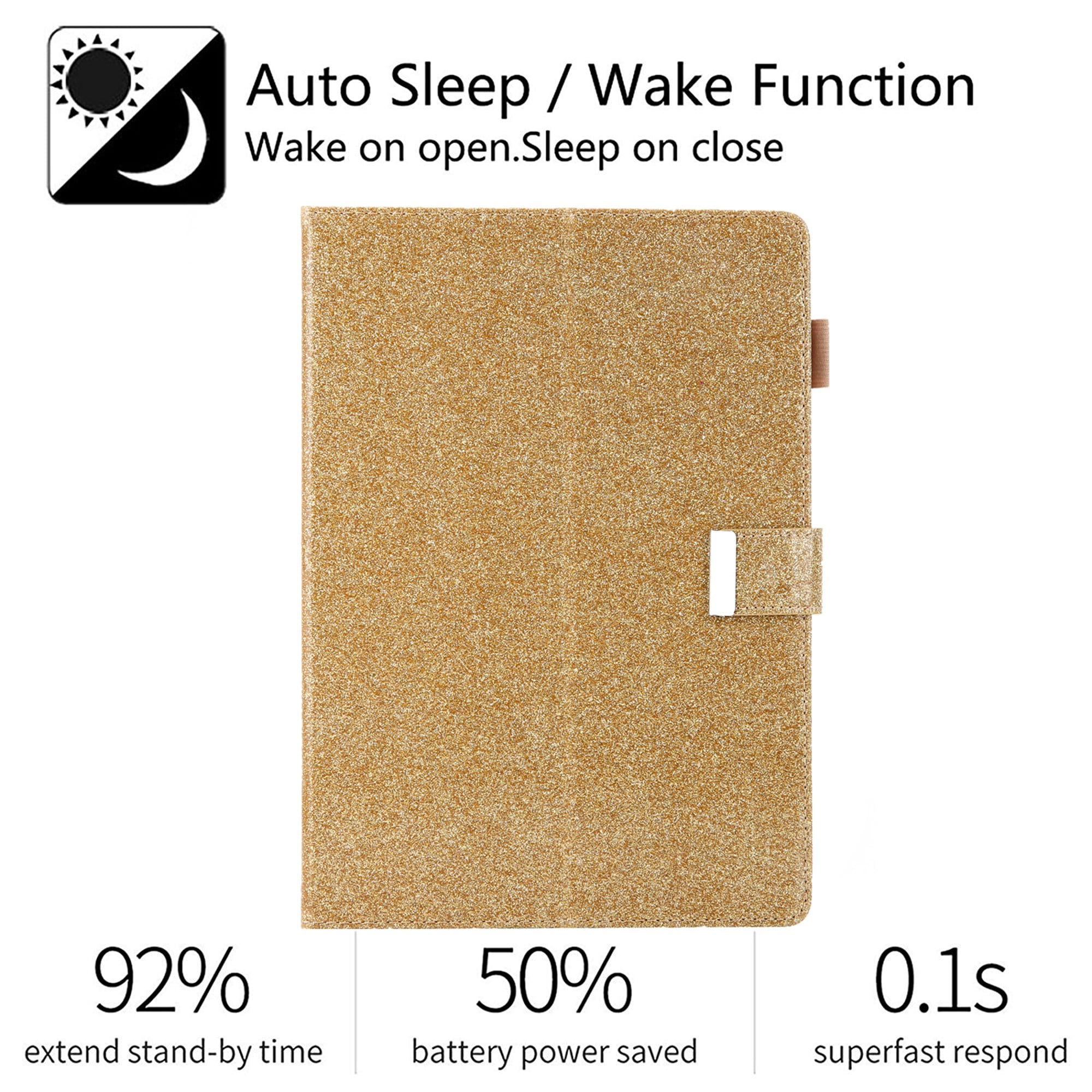 Dteck Flip Case For Apple iPad Pro 11 inch, Business Wallet Case PU Leather Magnetic Flip Folio Cover with Apple Pencil Holder / Auto Sleep Wake Function / Multiple Stand Angles, Gold