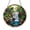 Acrylic 3.5 Inch, variant on Colorful Parrots Flying Above Jungle Waterfall Stained Glass Style Window Hanging Suncatcher, Exotic Nature Decor Gift