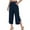 White, variant on Hueook Womens Capri Pants for Women Womens Golf Pants Women's Summer Solid Color Casual High Waisted Side Pockets Wide Leg Split Hem Cropped Pants Gray M