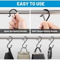 thumbnail image 5 of Minzimin 10/20 Pcs S Hooks for Hanging, Heavy Duty S Shaped Hooks Silver, Kitchen Hooks, S Hanger Hooks for Plants, Pots, Towels and Bags, with Safety Buckle Design, 3.5 Inch, 5 of 7