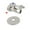 Nickel, variant on Kingston Brass CC44453K 5/8" OD Comp x 1/2" OD Comp Quarter-Turn Straight Stop Valve with Flange, Antique Brass