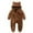 Brown, variant on Chbgutlmr Winter Baby Clothes Toddler Boy Girls Hooded Zipper Fuzzy Onesie Newborn Bear Warm Cute Rompers