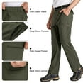 thumbnail image 5 of POENTAB Mens Hiking Pants Convertible Zip Off Lightweight Quick Dry Fishing Safari Camping Work Pants with Belt, 5 of 10
