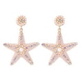 thumbnail image 6 of Handmade Beaded Blue Starfish Drop Earrings for Women Bohemian Seed Bead Ocean Animal Earrings Summer Holiday Jewelry, 6 of 6