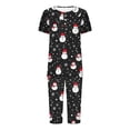 thumbnail image 3 of BLTIBY Women's Christmas Capri Pajama Sets Xmas Graphic Sleepwear Tunic Top with Capri Pants 2 Piece Cozy Comfy Pajamas Set Black S, 3 of 7