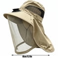 thumbnail image 3 of Solar Fan Sun Hat With Full Mosquito Net Face Shield, UV Blocking Neck Flap Breathable Cooling Headwear For Fishing Gardening Hiking Yard Work(Khaki), 3 of 5