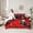 Red Black, variant on Homewish Racing Flag 7-Piece Twin Bedding Sets,Classic Geometric Checkered Bedding Comforter Set,Red White Black Sheet Sets For Boys Teens,Ultra Soft Home Decor Reversible