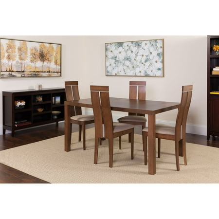 Flash Furniture Clarke 48 Piece Walnut Wood Dining Table Set With Delectable How To Clean Dining Room Chairs Flash Furniture Clarke 48 Piece Walnut Wood Dining Table Set With Delectable How To Clean Dining Room Chairs