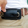 thumbnail image 6 of Retro Belt Carrying Leather Knife Scabbard Horizontally, Handmade Holster, Horizontal Carry Leather Sheath for Belt, Pocket Organizer for Men, 6 of 7