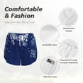 thumbnail image 4 of Daiia Christmas Blue Pattern Women's 2 in 1 Running Shorts - Lightweight Athletic Workout Gym Yoga Shorts Liner with Phone Pockets-Small, 4 of 7